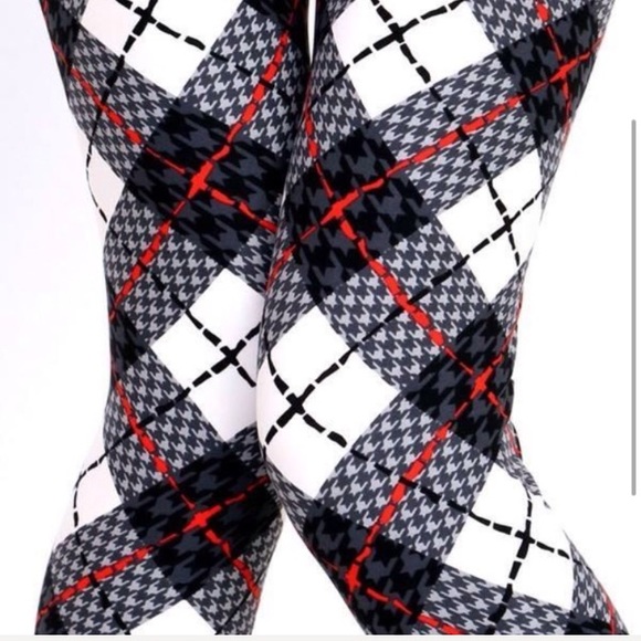 Red White and Black Leggings - Picture 2 of 4